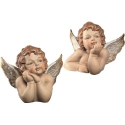 Testina angioletto in porcellana opaca cm. 5