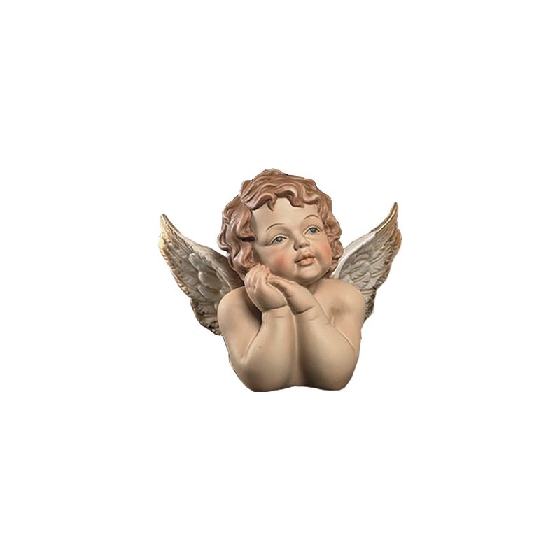 Testina angioletto in porcellana opaca cm. 5