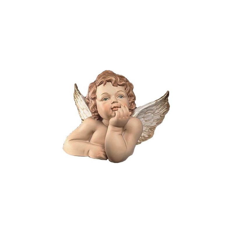 Testina angioletto in porcellana opaca cm. 5