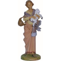 Donna con agnello cm. 30