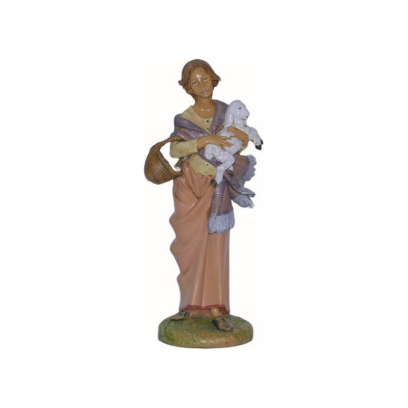 Donna con agnello cm. 30