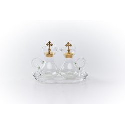 Ampolline e vassoio in vetro