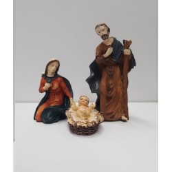 Natività 3 pezzi in resina cm. 11