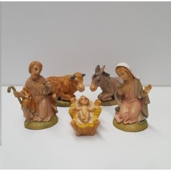 Natività 5 pezzi in pvc cm. 7,5