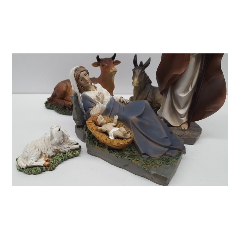 Natività 5 pezzi in resina cm. 19