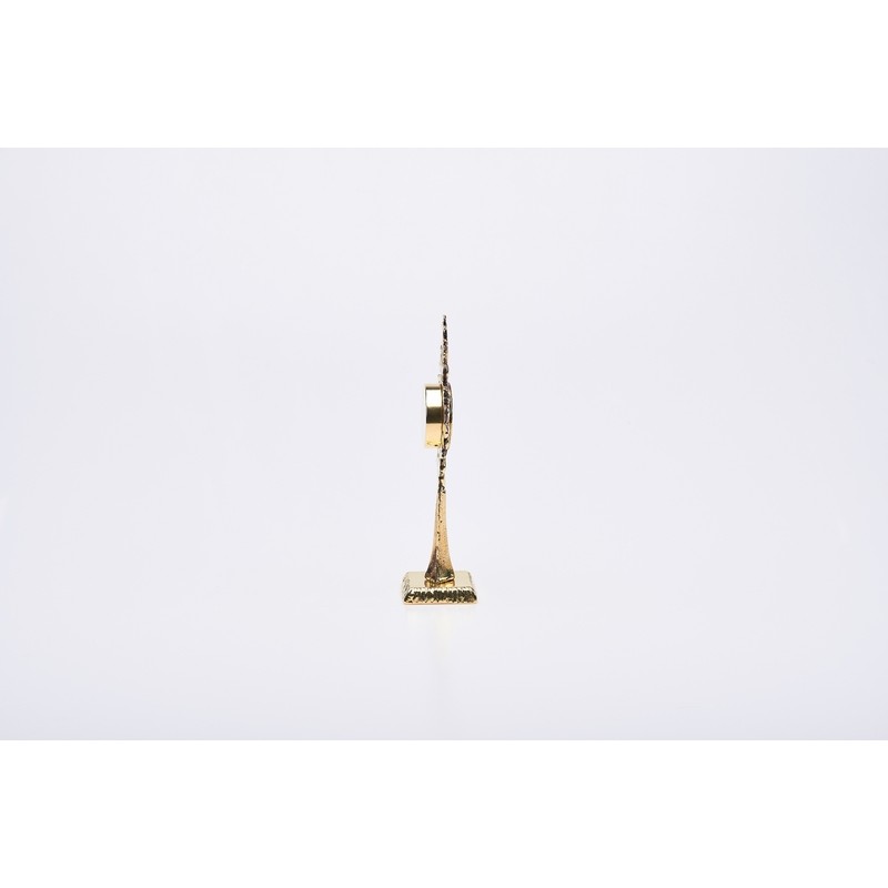 Reliquiario in bronzo dorato alt. cm. 19,5