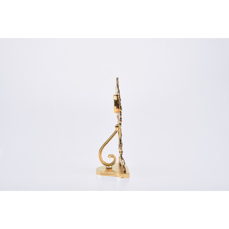 Reliquiario in bronzo dorato alt. cm. 26