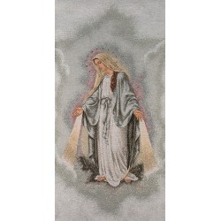 Copriambone ricamo a telaio Madonna Miracolosa