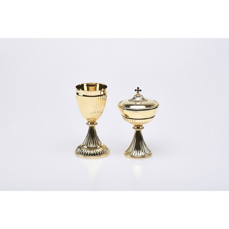 Calice Impero interamente dorato cm. 20
