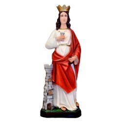 S. Barbara in resina cm. 60
