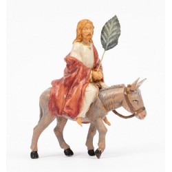 Gesù su asino domenica delle palme cm. 12