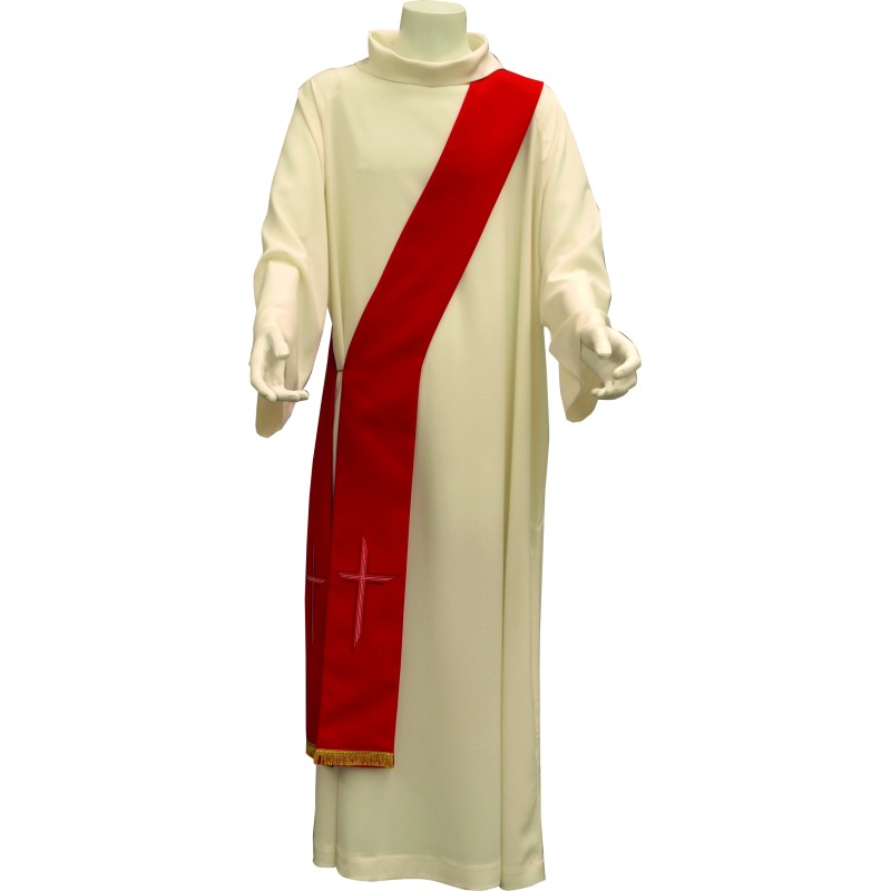 Stola diaconale ricamo croce