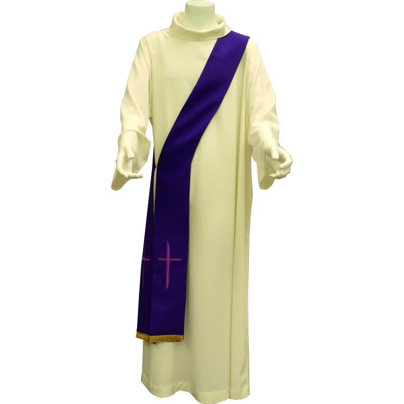 Stola diaconale ricamo croce
