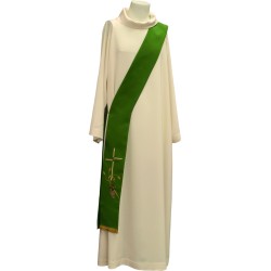 Stola diaconale ricamo croce spiga e uva