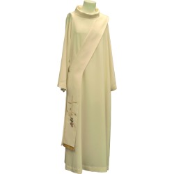 Stola diaconale ricamo croce spiga e uva