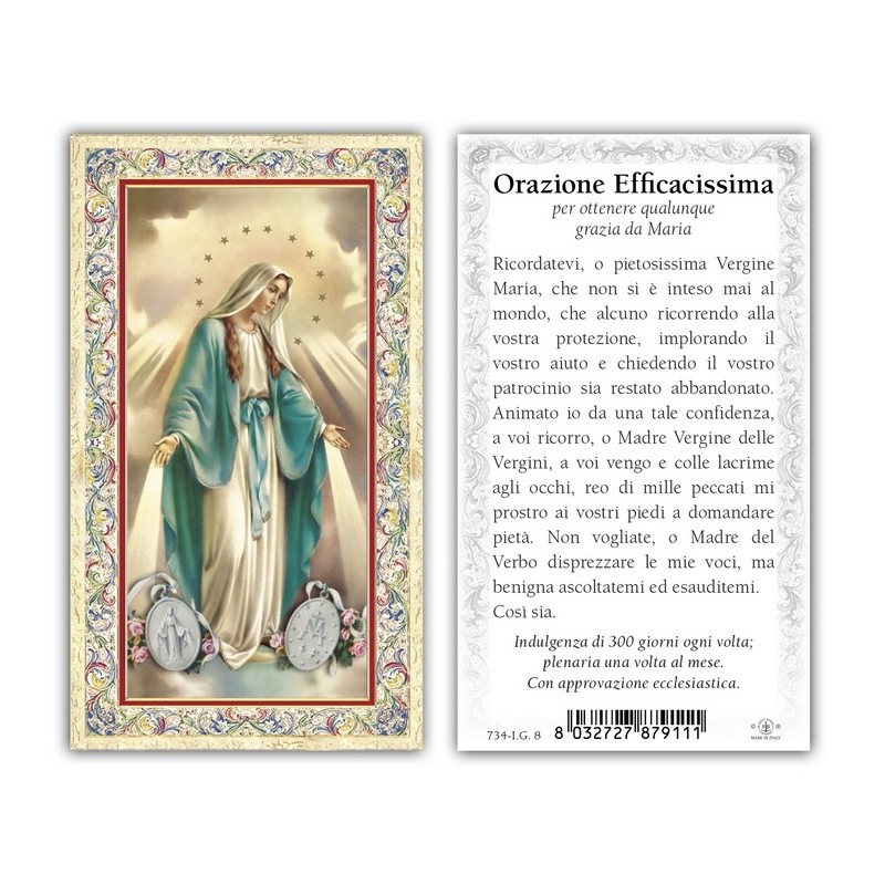 Immagini oro a caldo (100 pz) con preghiera sul retro