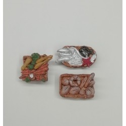 Set 3 cassette frutta/pesci/verdura in pvc