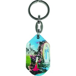 Portachiavi in legno sagomato Lourdes