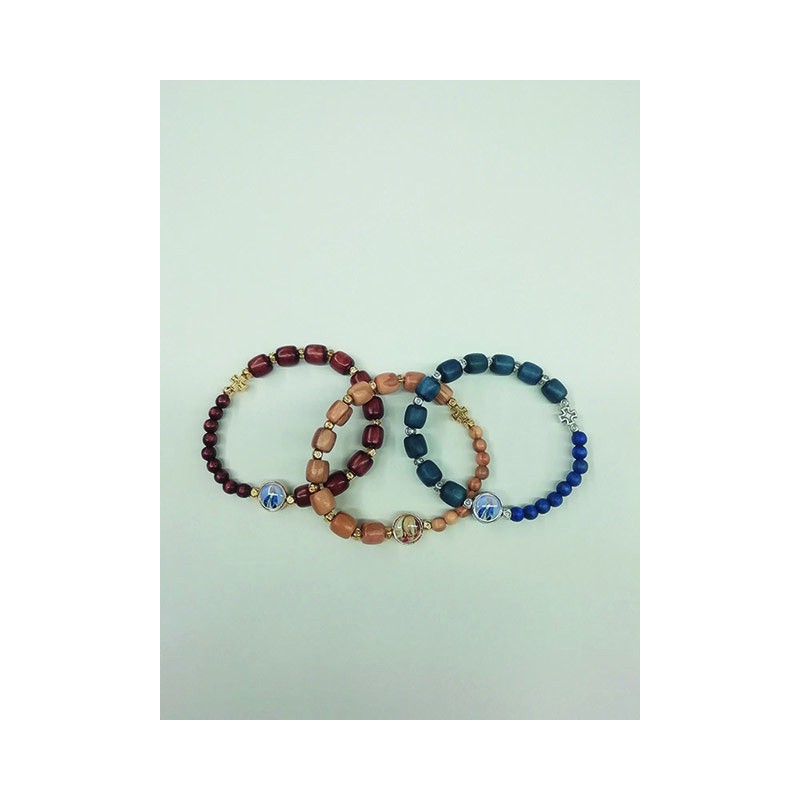 Braccialetto in legno legatura elastico