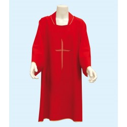 Dalmatica in poliestere con ricamo croce
