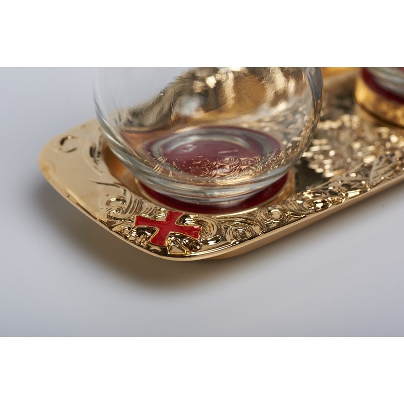 Ampolline magnetiche vassoio dorato