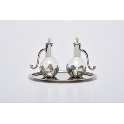 Ampolline vassoio "abbraccio" nikel