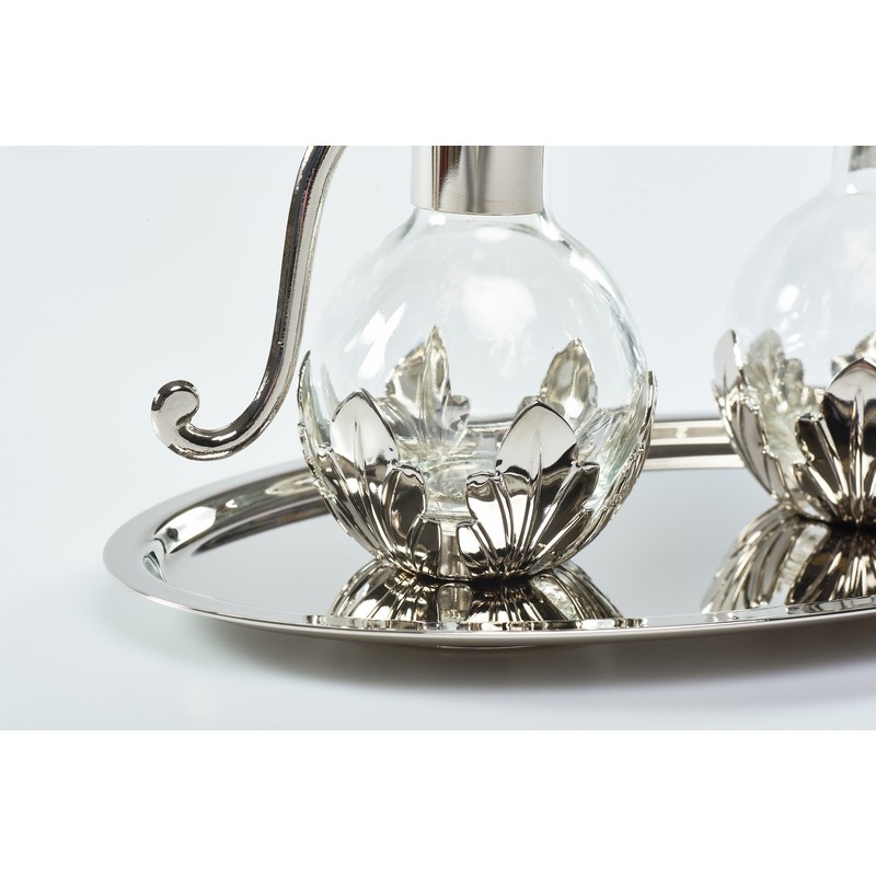 Ampolline vassoio "abbraccio" nikel