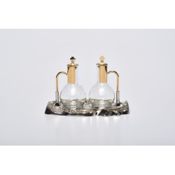 Ampolline vassoio "spighe" nikel