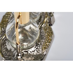 Ampolline vassoio "spighe" nikel