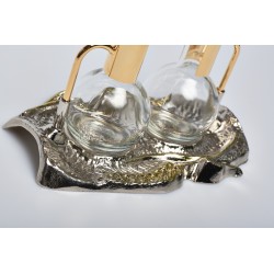 Ampolline vassoio "spighe" nikel