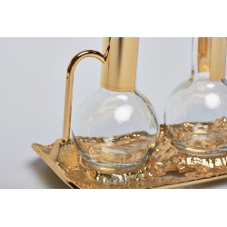 Ampolline vassoio fuso oro