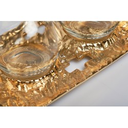 Ampolline vassoio fuso oro