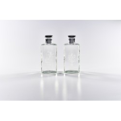 Coppia bottiglie cristallo per acqua e vino