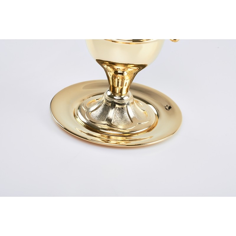 Brocca dorata piccola con piattino