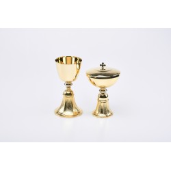 Calice dorato base fusa cm. 18