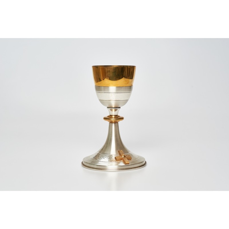 Calice martellato argento cm. 21