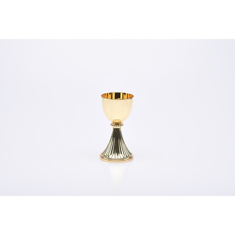 Calice S. Germano in ottone interamente dorato cm. 15,5