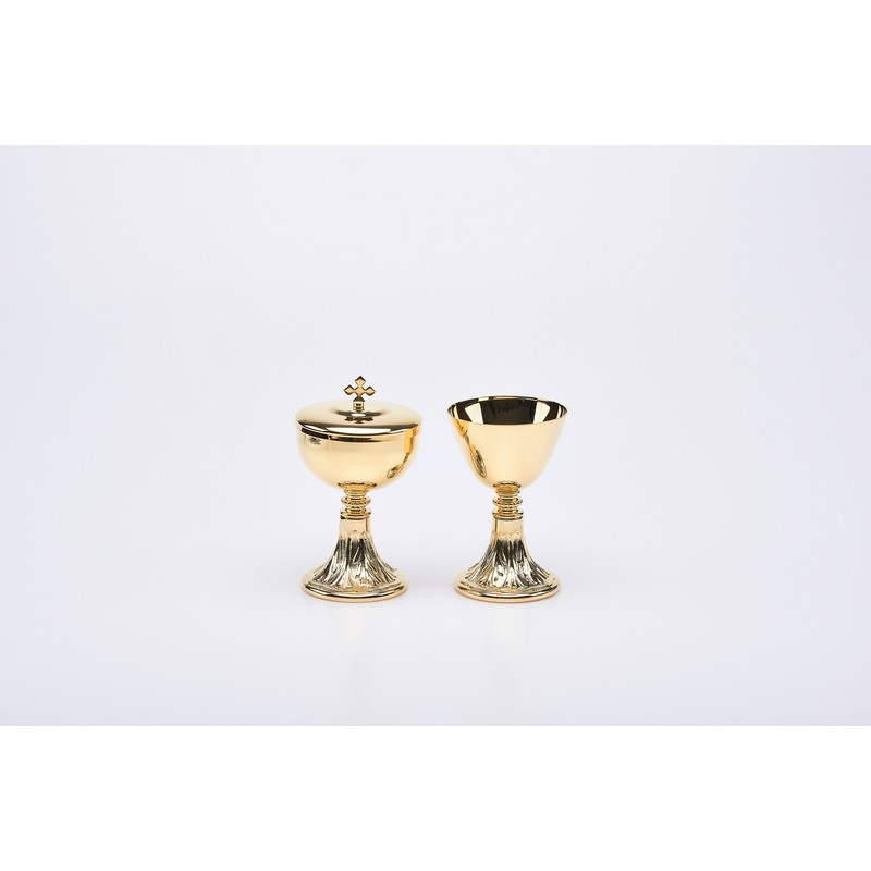 Calice S. Marco con base in fusione ottone dorato cm. 12