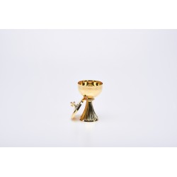 Pisside S. Germano in ottone interamente dorato  cm. 15