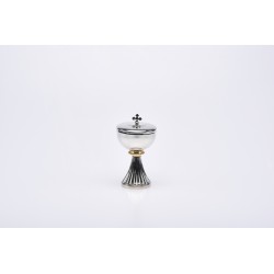 Pisside S. Germano in ottone nichelato cm. 15