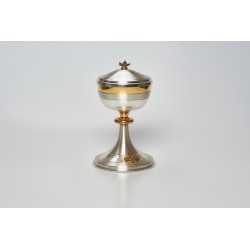 Pisside martellata argento cm. 23