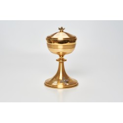 Pisside martellata oro cm. 23