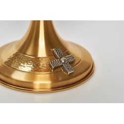 Pisside martellata oro cm. 23
