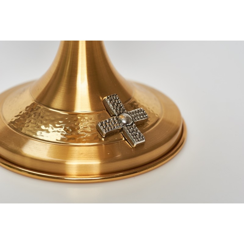 Pisside martellata oro cm. 23