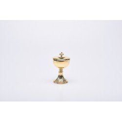 Pisside S. Marco con base in fusione ottone dorato cm. 14