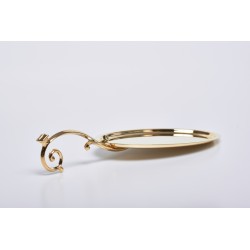 Vassoio per Comunione con manico dorato