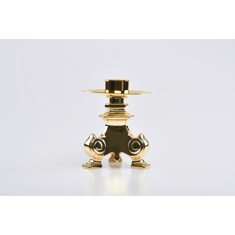 Candeliere barocco dorato bossolo cm. 4