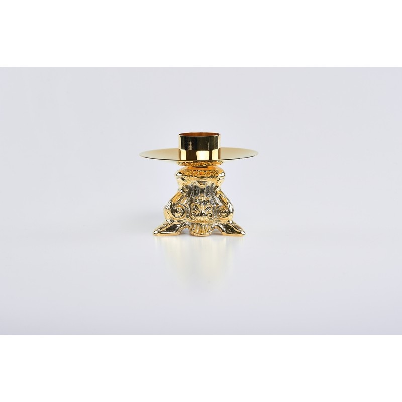 Candeliere Barocco ricco in fusione bossolo cm. 4