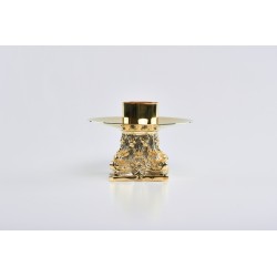 Candeliere capitello dorato bossolo cm. 5