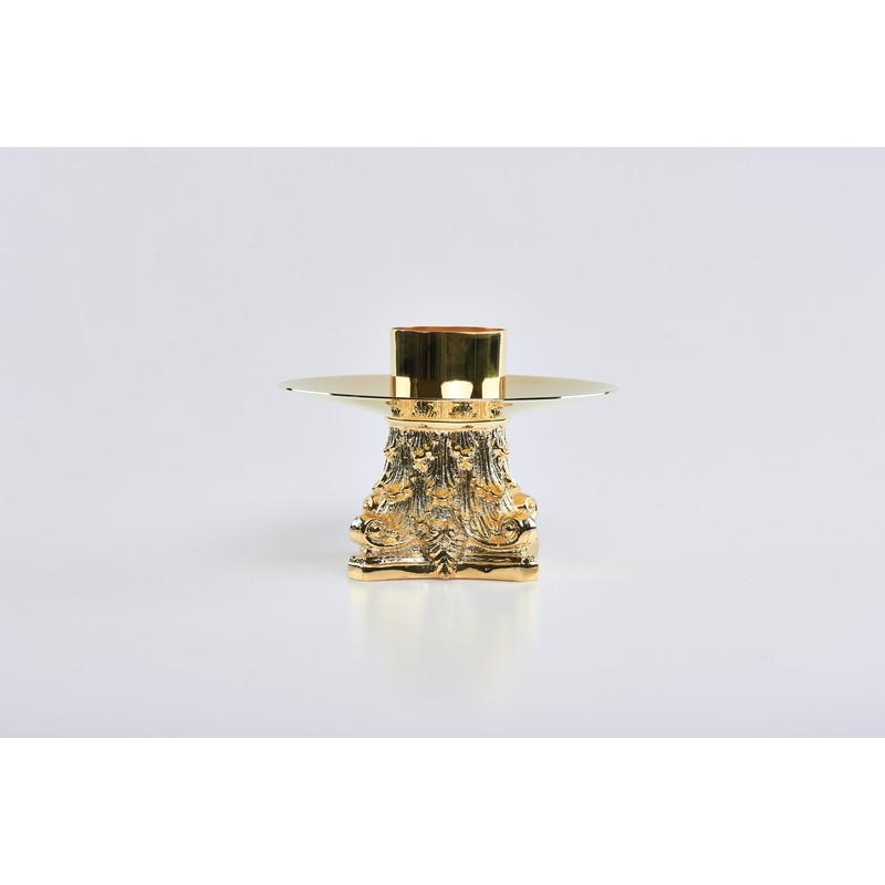 Candeliere capitello dorato bossolo cm. 5